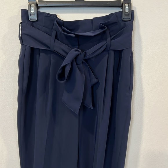 Biden Melina Paperbag Trouser Pants Navy Size 6P EUC - Picture 3 of 15